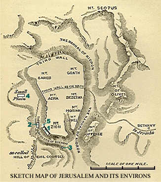 Jerusalem Map drawn circa 1875