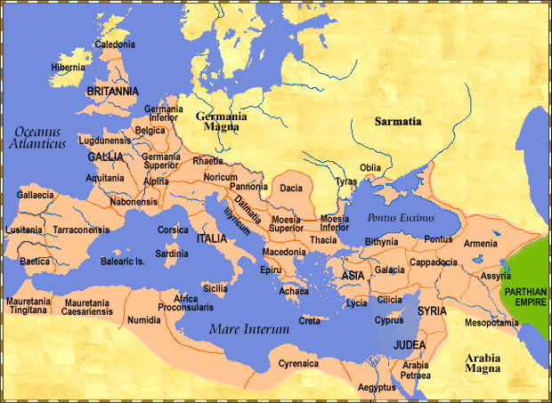 Ancient Origins - A referenced map of the Roman Empire at its